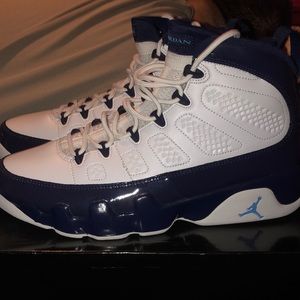Jordan 9 (white & university blue)